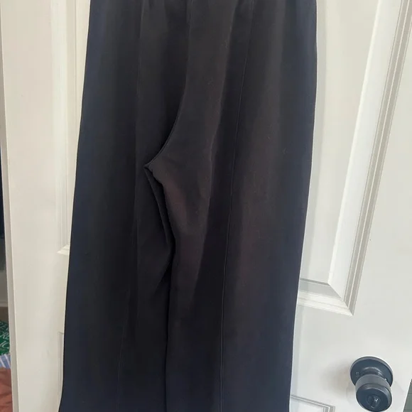 GUC Old Navy high rise wide leg dynamic fleece black pant Small Petite - Picture 7 of 12
